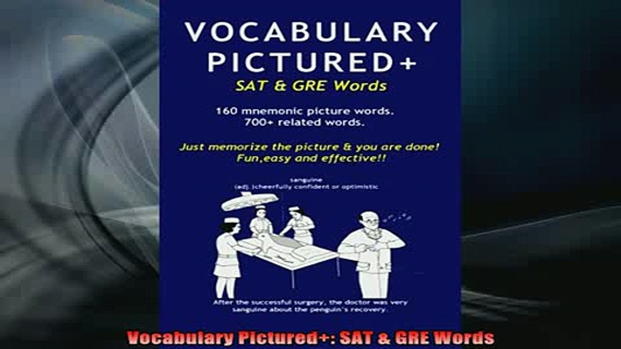 READ book  Vocabulary Pictured SAT  GRE Words Full Free