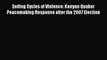 [Read book] Ending Cycles of Violence: Kenyan Quaker Peacemaking Response after the 2007 Election