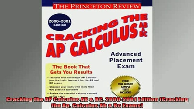 Free Full PDF Downlaod Cracking the AP Calculus AB BC 20002001 Edition Cracking the Ap Calculus Ab Bc Full Free