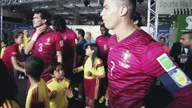 CRISTIANO RONALDO AND LIONEL MESSI RESPECT MOMMENT