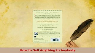 Read  How to Sell Anything to Anybody Ebook Free