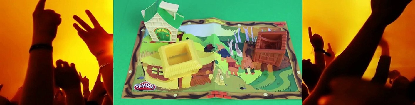 Play Doh Three Little Pigs and Big Bad Wolf Play-Doh Story Tellers DIY DisneyCarToys Play Dough