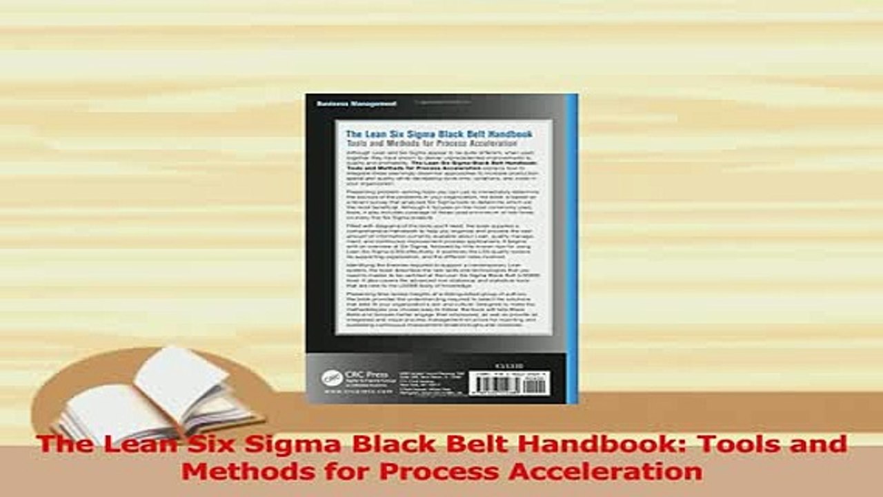 PDF  The Lean Six Sigma Black Belt Handbook Tools and Methods for Process Acceleration Download Online
