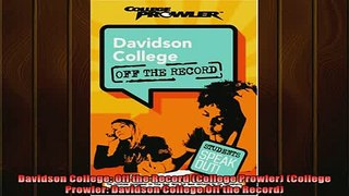 READ book  Davidson College Off the Record College Prowler College Prowler Davidson College Off Full EBook