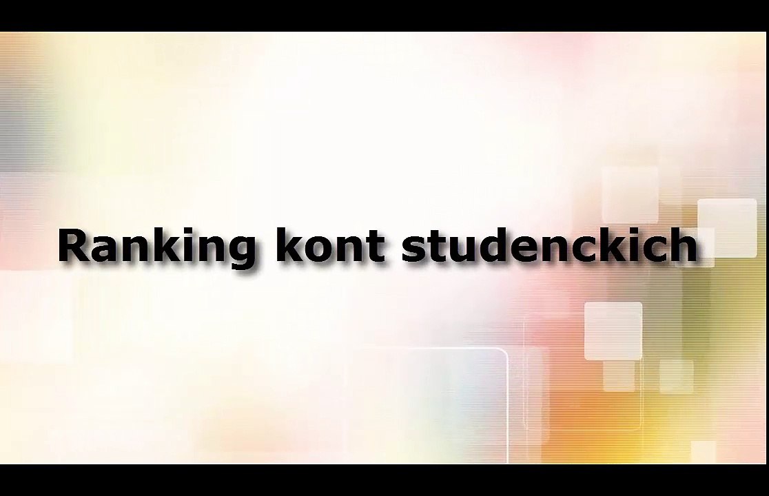Ranking kont studenckich