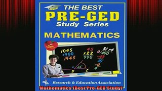 READ book  Mathematics Best PreGED Study Online Free