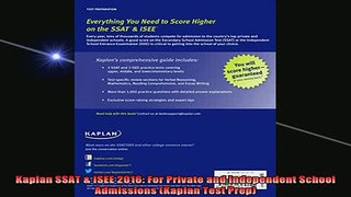 READ FREE Ebooks  Kaplan SSAT  ISEE 2016 For Private and Independent School Admissions Kaplan Test Prep Full EBook