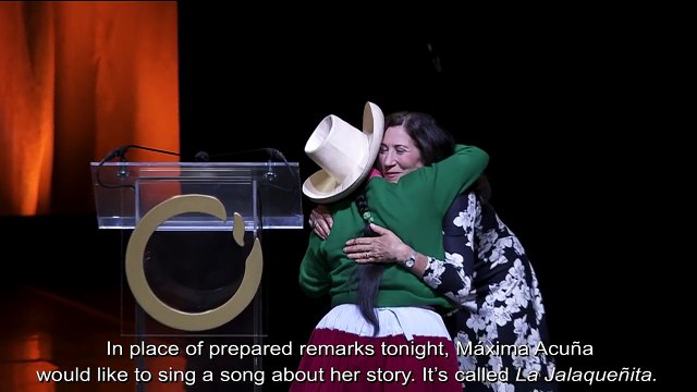 Máxima Acuña reçoit le Prix Goldman pour l’environnement