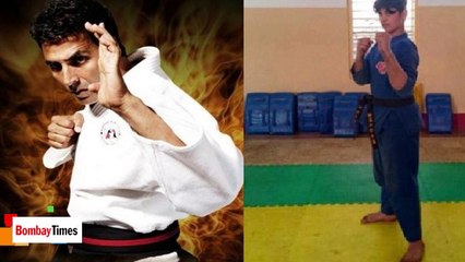 AKSHAY KUMAR'S SON AARAV GETS BLACK BELT IN KUDO !