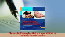 PDF  Manuelle Therapie Sichere und effektive Manipulationstechniken PDF Online