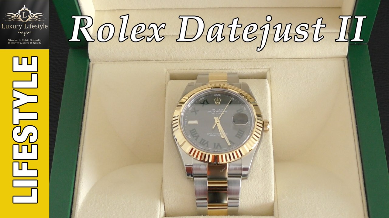 Rolex Datejust II 1166333 18ct Yellow Gold & Stainless Steel - Slate Grey Dial