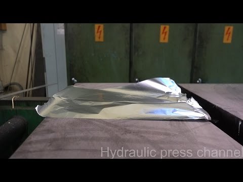 Folding aluminum foil with hydraulic press
