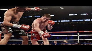 Canelo Alvarez knocks Amir Khan out cold in the 6th round