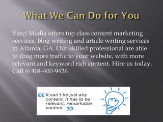 Content Marketing Company, Atlanta, GA