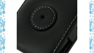 PDair Leather Case for Nokia 701 - Flip Top Type (Black)