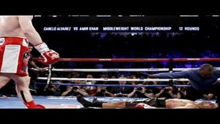 VIDEO Canelo Alvarez knocks out Amir Khan in sixth round with vicious right hand