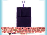 MUZZANO Pochette ORIGINALE Cocoon Violet pour HTC ONE SV - Protection Antichoc ELEGANTE OPTIMALE