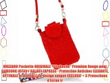 MUZZANO Pochette ORIGINALE CityPoche Premium Rouge pour SAMSUNG I8730 / GALAXY EXPRESS - Protection