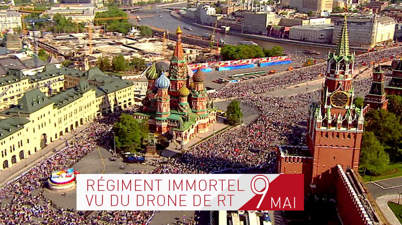 Le « Régiment immortel » parade au cœur de Moscou (images aériennes)