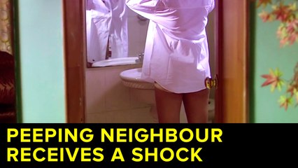 Peeping Neighbour Receives A Shock