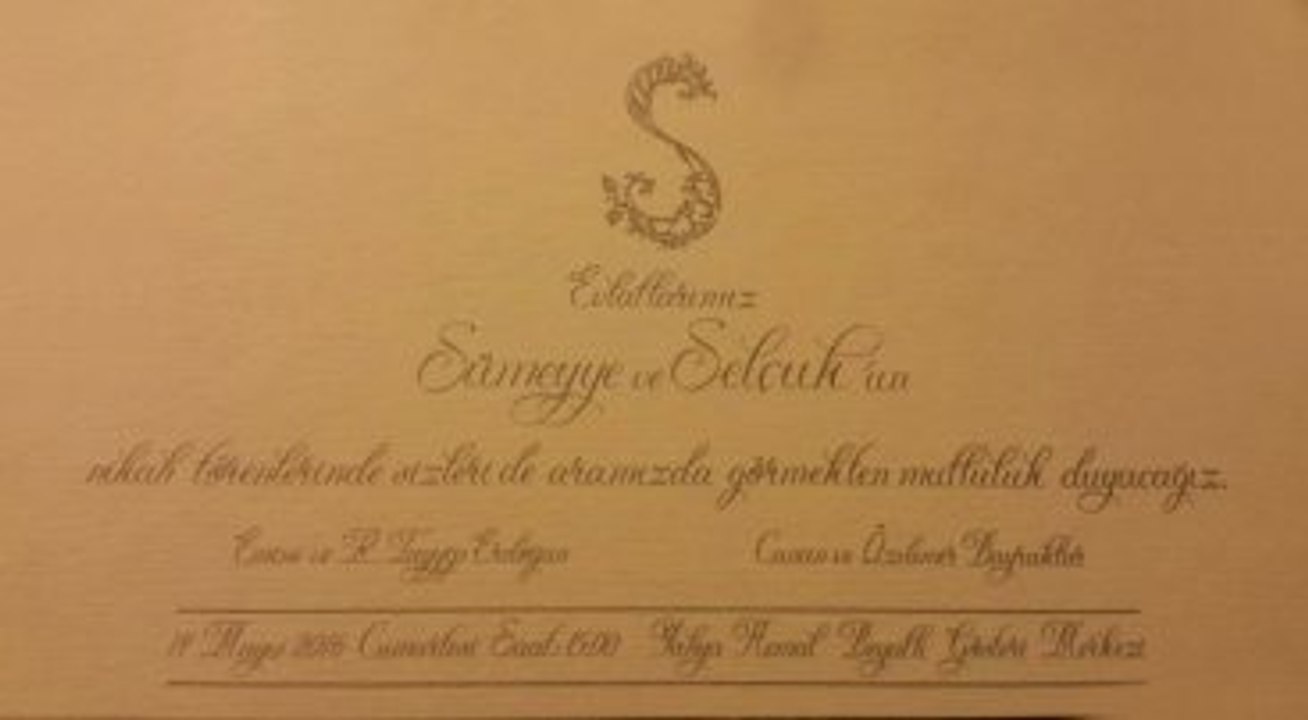 Sümeyye Erdoğan'ın Düğün Davetiyesinde Bağış Yapılması İstenen 3 Kurum