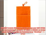MUZZANO Pochette ORIGINALE Cocoon Orange pour SONY XPERIA U - Protection Antichoc ELEGANTE