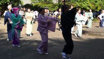 Japanese traditional dance in Ueno park, Tokyo