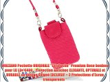 MUZZANO Pochette ORIGINALE CityPoche Premium Rose bonbon pour LG L3 / E400 - Protection Antichoc