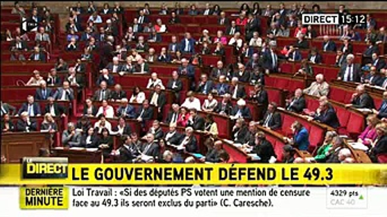 Loi travail: Le Conseil des ministres a autorisé Manuel Valls à recourir à l'article 49.3