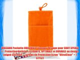 MUZZANO Pochette ORIGINALE Cocoon Orange pour SONY XPERIA T - Protection Antichoc ELEGANTE