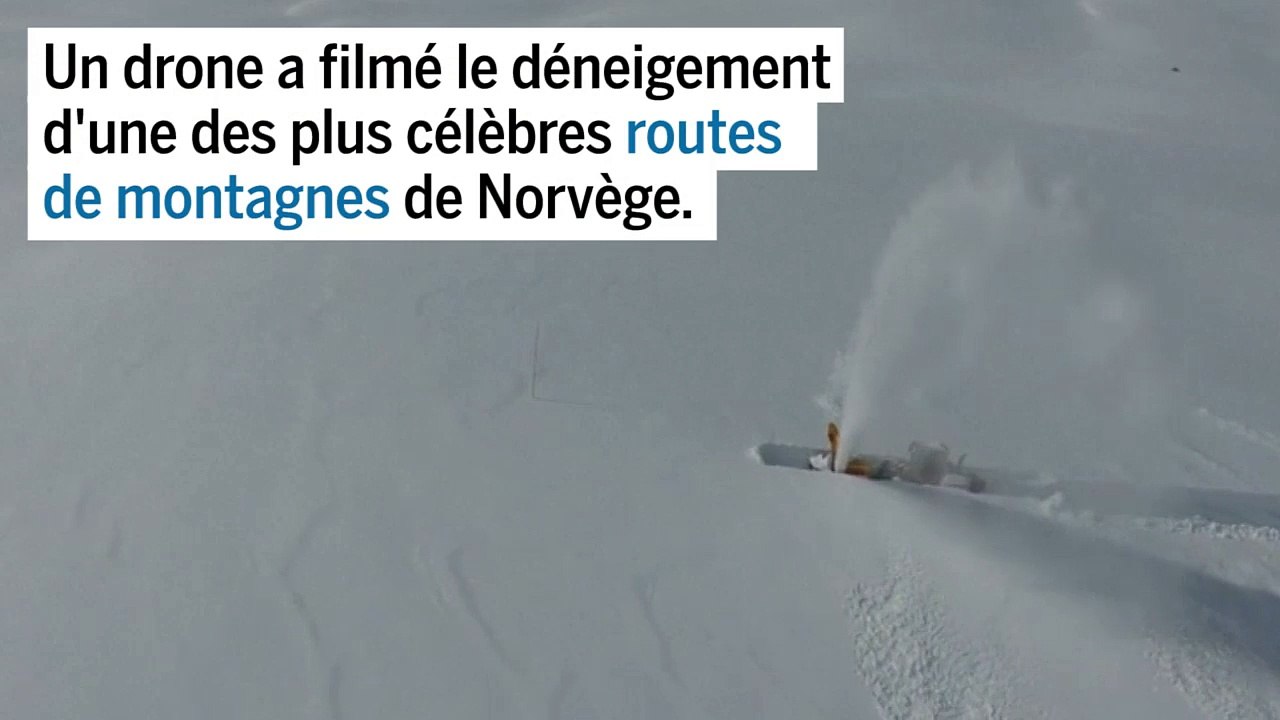Un drone a filmé le déneigement d'une des plus célèbres routes de Norvège