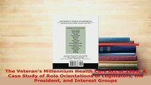 PDF  The Veterans Millennium Health Care Act of 1999 A Case Study of Role Orientations of  EBook