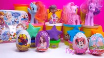 peppa pig kinder surprise eggs violetta 3 play doh mlp frozen mickey mouse egg my little pony