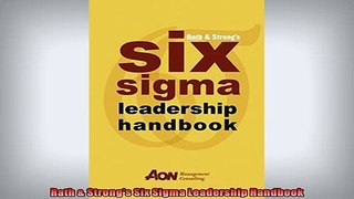 Free PDF Downlaod  Rath  Strongs Six Sigma Leadership Handbook  BOOK ONLINE