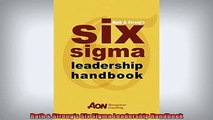 Free PDF Downlaod  Rath  Strongs Six Sigma Leadership Handbook  BOOK ONLINE