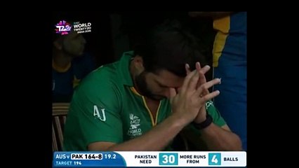 SHAHID AFRIDI LAST MOMENTS IN PAK VS AUS WT20 2016