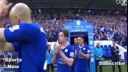 تتويج ليستر ستى بالدورى الانجليزى - رياض محرز يحمل كاس الدورى الانجليزى 2016