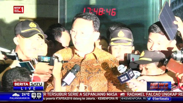 Ahok Diperiksa 8 Jam Lengkapi Berkas Tiga Tersangka
