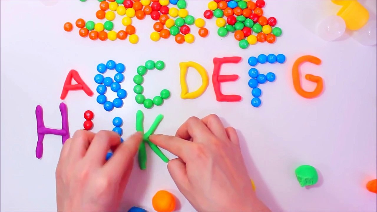 Learn The ABC Alphabets with M&Ms and Play Doh