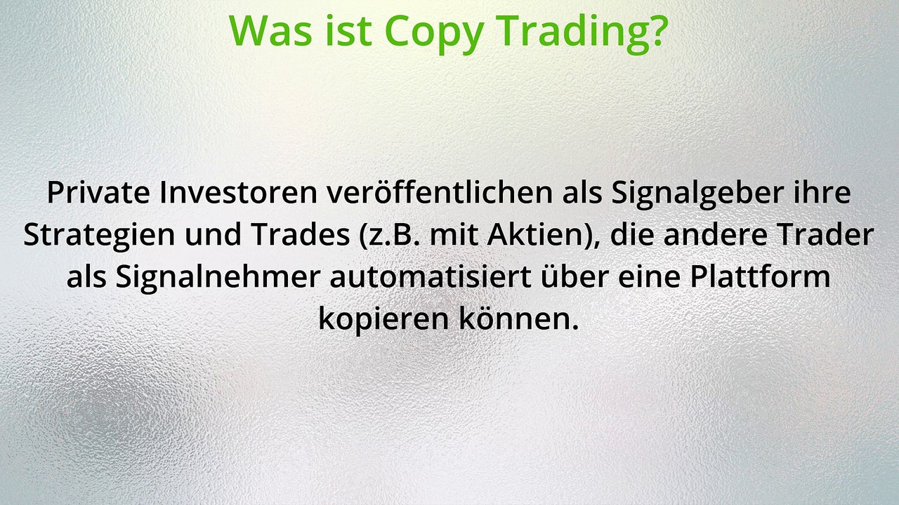 Was ist Copy Trading? Social Trading 101 - Folge 1