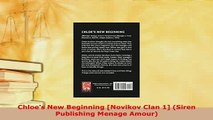 PDF  Chloes New Beginning Novikov Clan 1 Siren Publishing Menage Amour Download Full Ebook