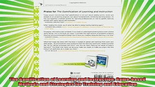 best book  The Gamification of Learning and Instruction Gamebased Methods and Strategies for