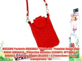 MUZZANO Pochette ORIGINALE CityPoche Premium Rouge pour NOKIA LUMIA 620 - Protection Antichoc