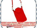 MUZZANO Pochette ORIGINALE CityPoche Premium Rouge pour SAMSUNG GALAXY S3 - Protection Antichoc