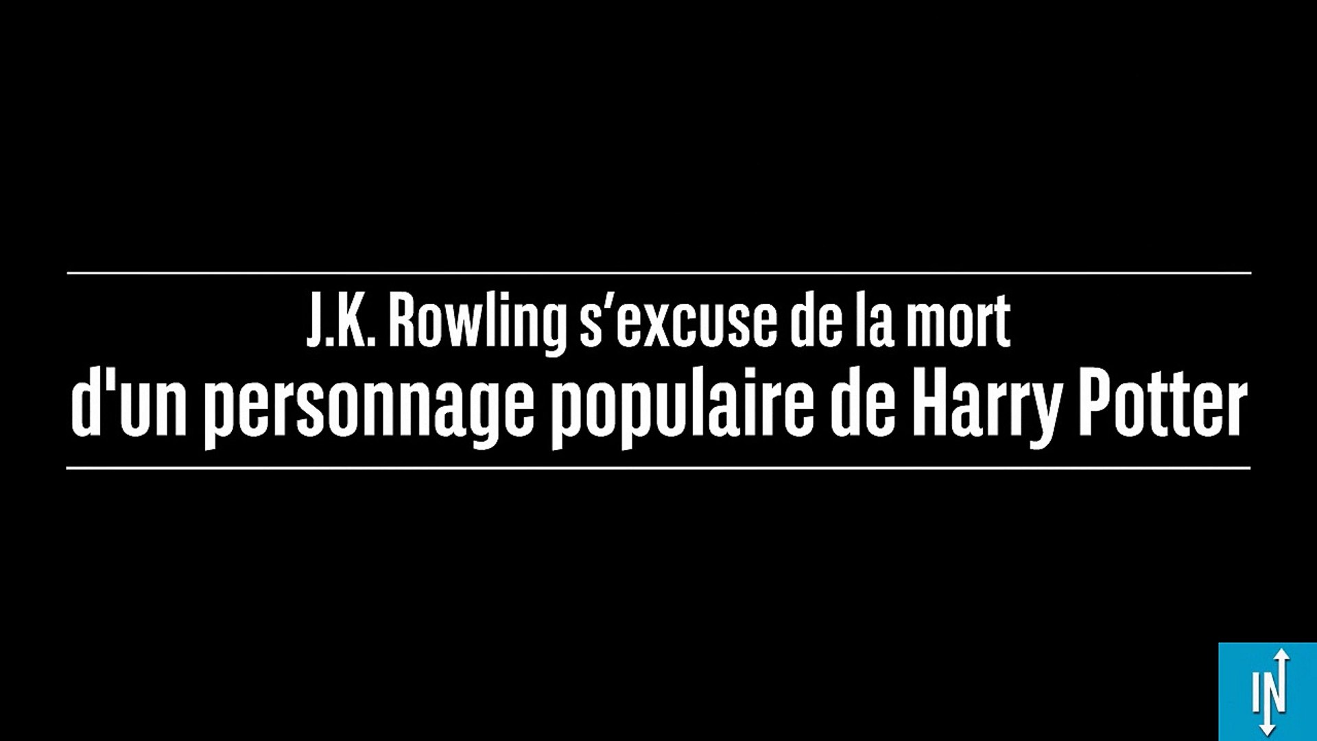 ⁣J.K. Rowling s'excuse pour la mort d'un personnage de la saga Harry Potter