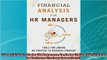 best book  Financial Analysis for HR Managers Tools for Linking HR Strategy to Business Strategy