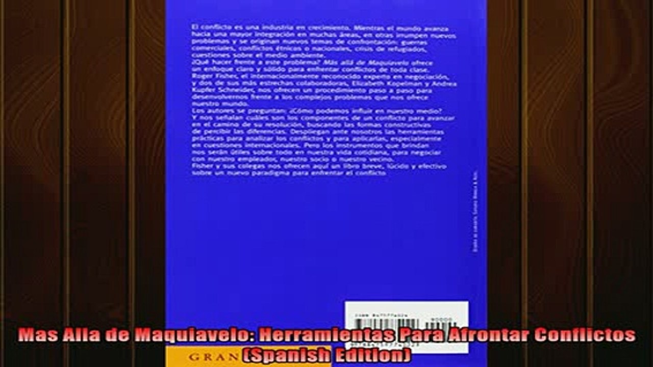 READ book  Mas Alla de Maquiavelo Herramientas Para Afrontar Conflictos Spanish Edition Full Free