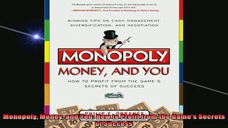 Downlaod Full PDF Free  Monopoly Money and You How to Profit from the Games Secrets of Success Free Online