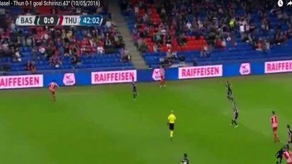 Bjarnason AMAZING Goal - Basel 1-1 Thun - Swiss Super League 10-05-2016 HD