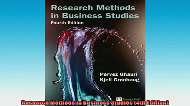 EBOOK ONLINE Research Methods in Business Studies 4th Edition BOOK ONLINE